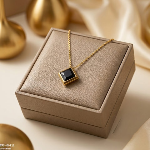 TPSH00822 MSJ Stainless Steel Square  Drop Pendant - TPSH
