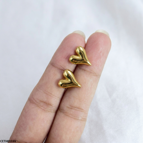 CETH01115 MSJ Stainless Steel Heart Tops - CETH