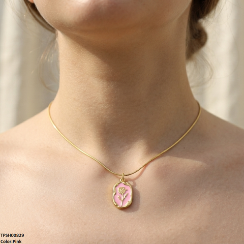 TPSH00829 QSJ Stainless Steel Flower Pendant - TPSH