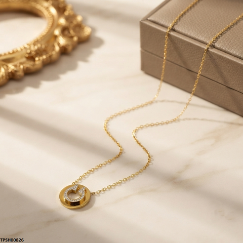 TPSH00826 QSJ Stainless Steel Round Pendant - TPSH