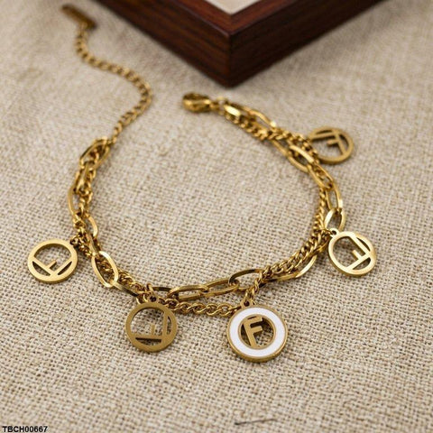 TBCH00667 BHS Stainless Steel F Shape Bracelet Adjustable - TBCH