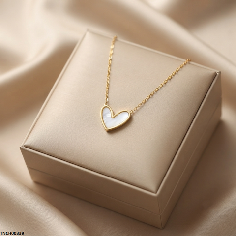 TNCH00339 QSJ Stainless Steel Heart Necklace - TNCH