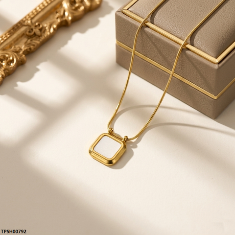 TPSH00792 MSJ Stainless Steel Square Pendant - TPSH