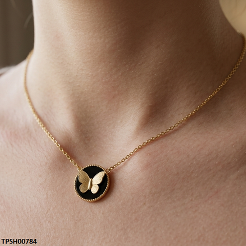 TPSH00784 MSJ Stainless Steel Butterfly Pendant - TPSH