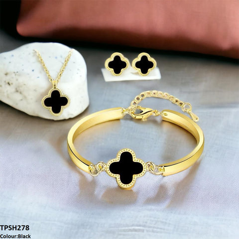Enhance your style with our TPSH278 ZXS Painted Clover Pendant Set. Made with precision and care, this fashion jewelry set adds a touch of elegance to any outfit. An ideal choice for fashion accessories that are affordable yet stylish, from the trusted TJ Wholesale Pakistan.
