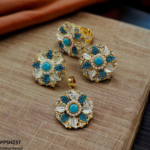 PPSH237 SDQ Flower Pendant Set - PPSH