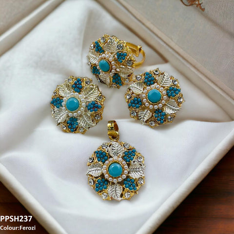 PPSH237 SDQ Flower Pendant Set - PPSH