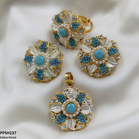 PPSH237 SDQ Flower Pendant Set - PPSH