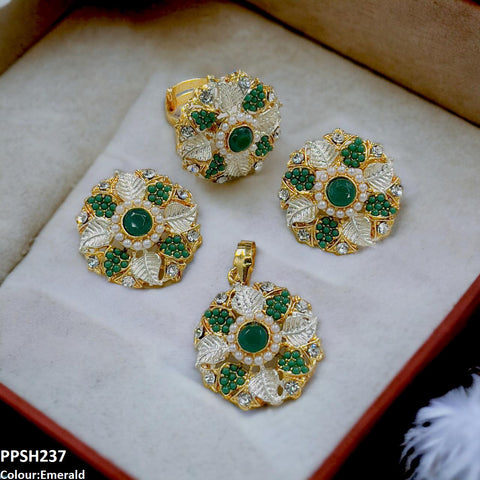 PPSH237 SDQ Flower Pendant Set - PPSH