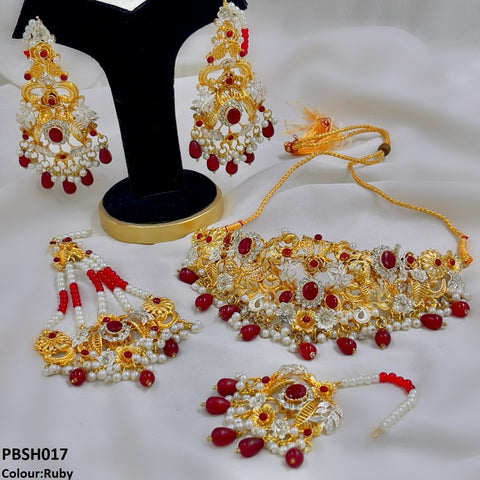 PBSH017 SDQ Bridal Necklace Set - PBSH