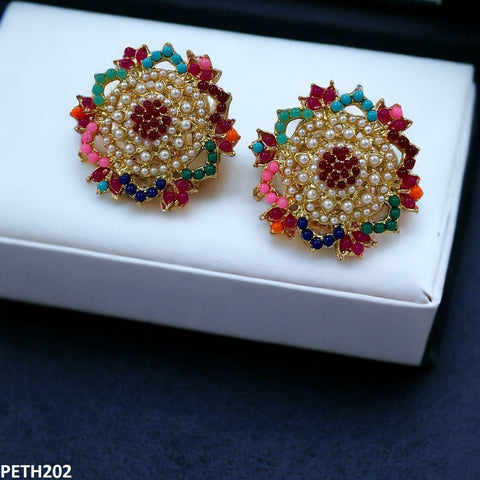 PETH202 MZM Round Pearl Tops Pair - PETH