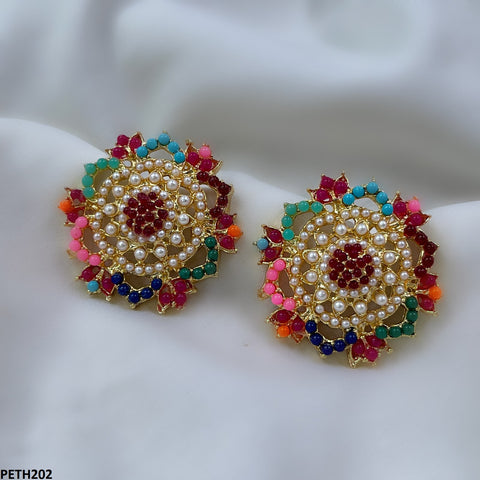 PETH202 MZM Round Pearl Tops Pair - PETH