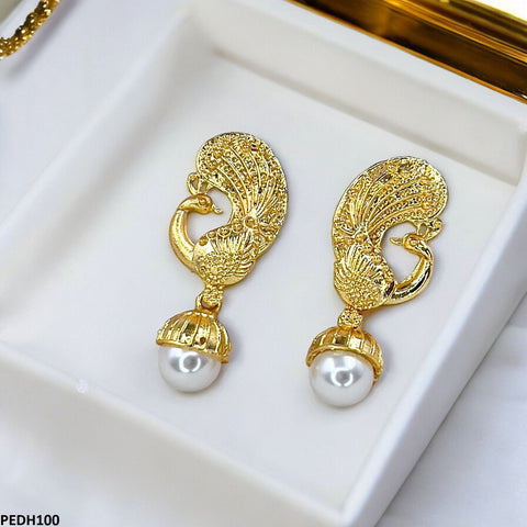 PEDH100 MZM Peacock Pearl/Drop Earrings  - PEDH
