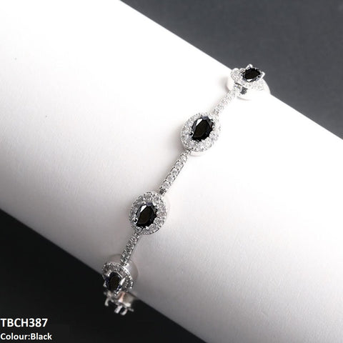 TBCH387  WKO Blue Oval Join Bracelet Adjustable - TBCH