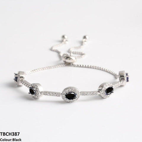 TBCH387  WKO Blue Oval Join Bracelet Adjustable - TBCH