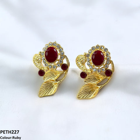 PETH227 FRN Double Leaf Oval Tops Pair - PETH