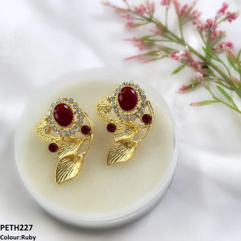 PETH227 FRN Double Leaf Oval Tops Pair - PETH