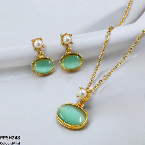 PPSH248 SDQ Oval Pendant Set - PPSH