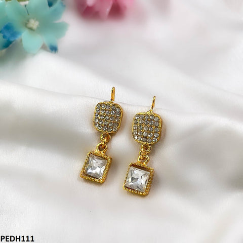 PEDH111 FRN Square Drop Earrings  - PEDH
