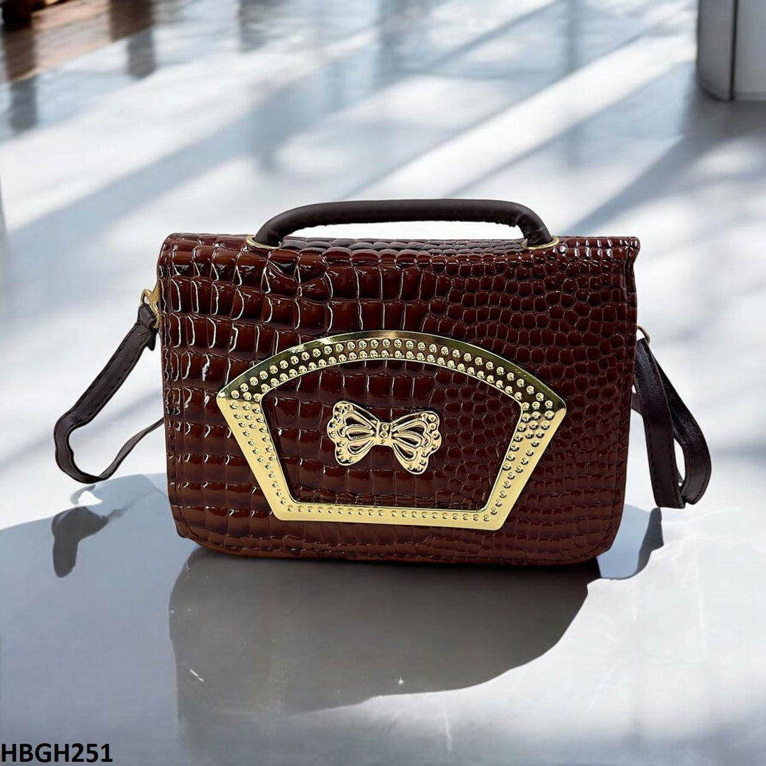 HBGH251 CYG Crocodile Pattern Hand Bag- HBGH