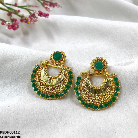 PEDH00112 SDQ Half Moon Drop Earrings - PEDH