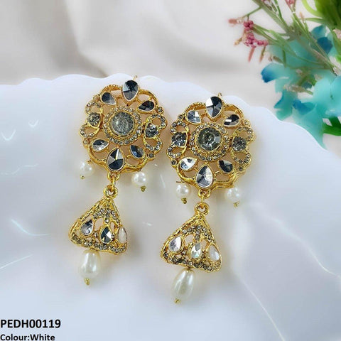 PEDH00119 FRN Tear Triangle Drop Earrings - PEDH