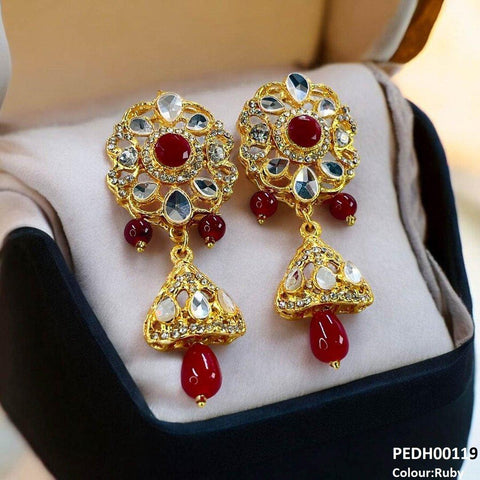 PEDH00119 FRN Tear Triangle Drop Earrings - PEDH