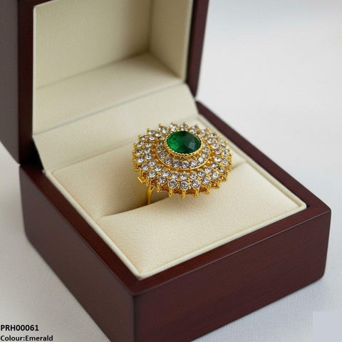 PRH00061 FRN Round Marquise Ring Adjustable - PRH