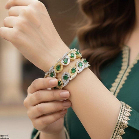 LBH00005 ANI Tear Stone Bangle Set - LBH