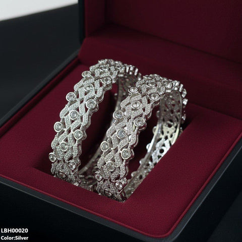 LBH00020 ANI Round Stone Bangle Set - LBH