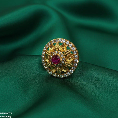 PRH00071 FRN Round Flower Ring Adjustable - PRH