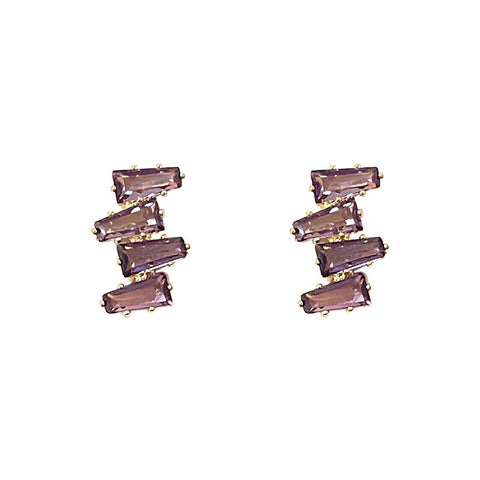 CETH387 YQG 4 Baguette Joint Stud Tops Pair - CETH