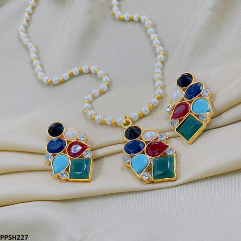 PPSH227 FRN Multi Tear Pendant Set - PPSH