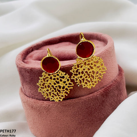 PETH177 FRN Round Ear Tops Pair - PETH
