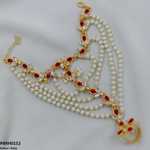 PBRH152 SDQ Pearl Flower Angla Bracelet Adjustable - PBRH