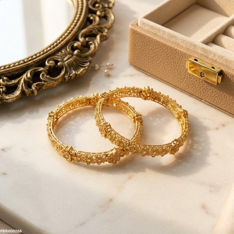 PBRH00266  MZM Flower Bangles Set - PBRH
