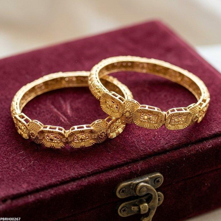 PBRH00267  MZM Square Link Bangles Set - PBRH