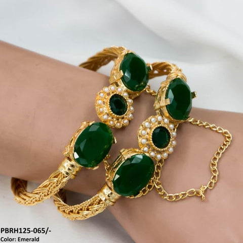 PBRH125 MZM Flower/Bezza Hand Bangles Pair