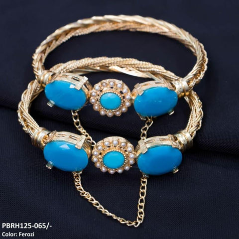 PBRH125 MZM Flower/Bezza Hand Bangles Pair
