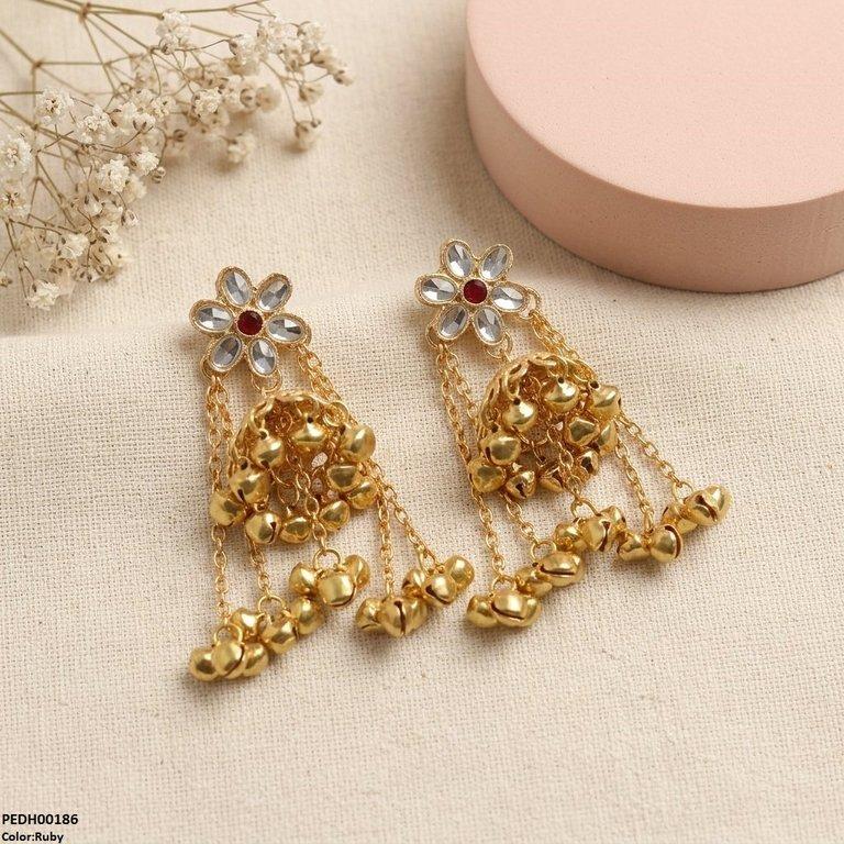 PEDH00186 SDQ  Layer Pearl Drop Earrings - PEDH