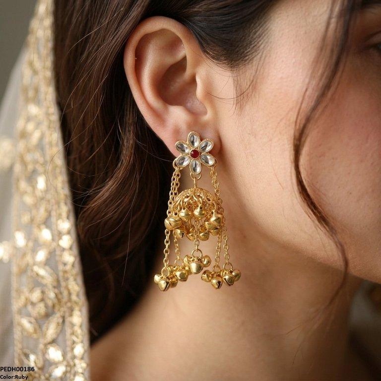 PEDH00186 SDQ  Layer Pearl Drop Earrings - PEDH