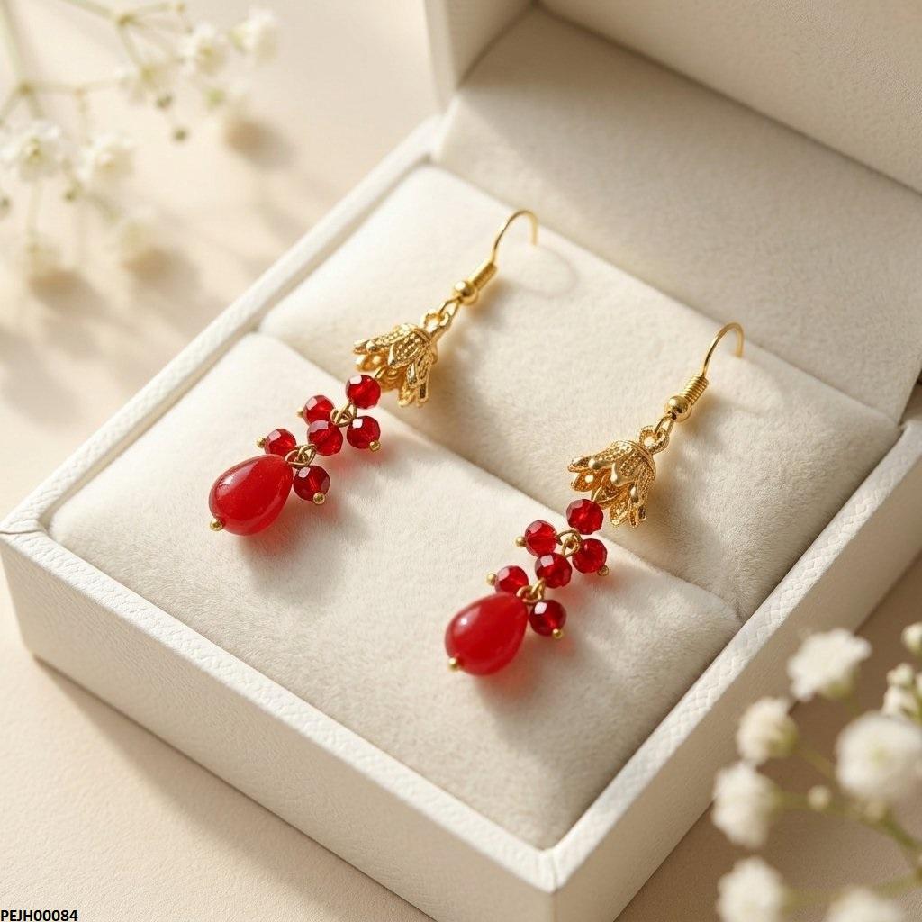PEJH00084 MZM Round Pearl Drop Jhumki - PEJH
