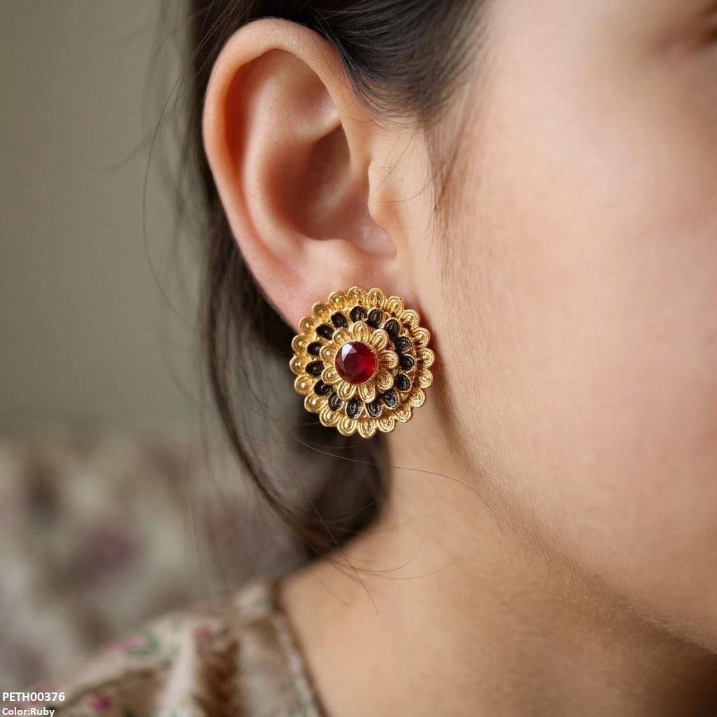 PETH00375 ABD Round Flower Tops Pair - PETH