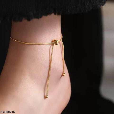 PYH00216 DGF Stainless Steel Plain Single Anklet - PYH