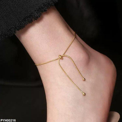 PYH00216 DGF Stainless Steel Plain Single Anklet - PYH