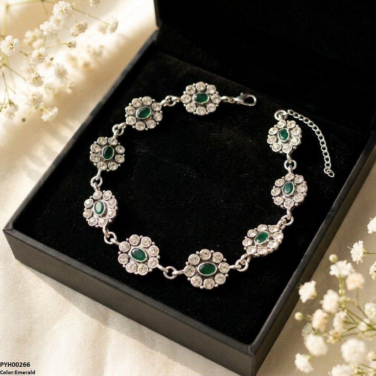 PYH00266 ABD Oval Flower Single Anklet - PYH