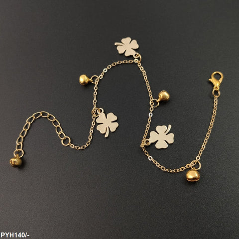 PYH140 LQP Flower Metal Beads Payal - PYH