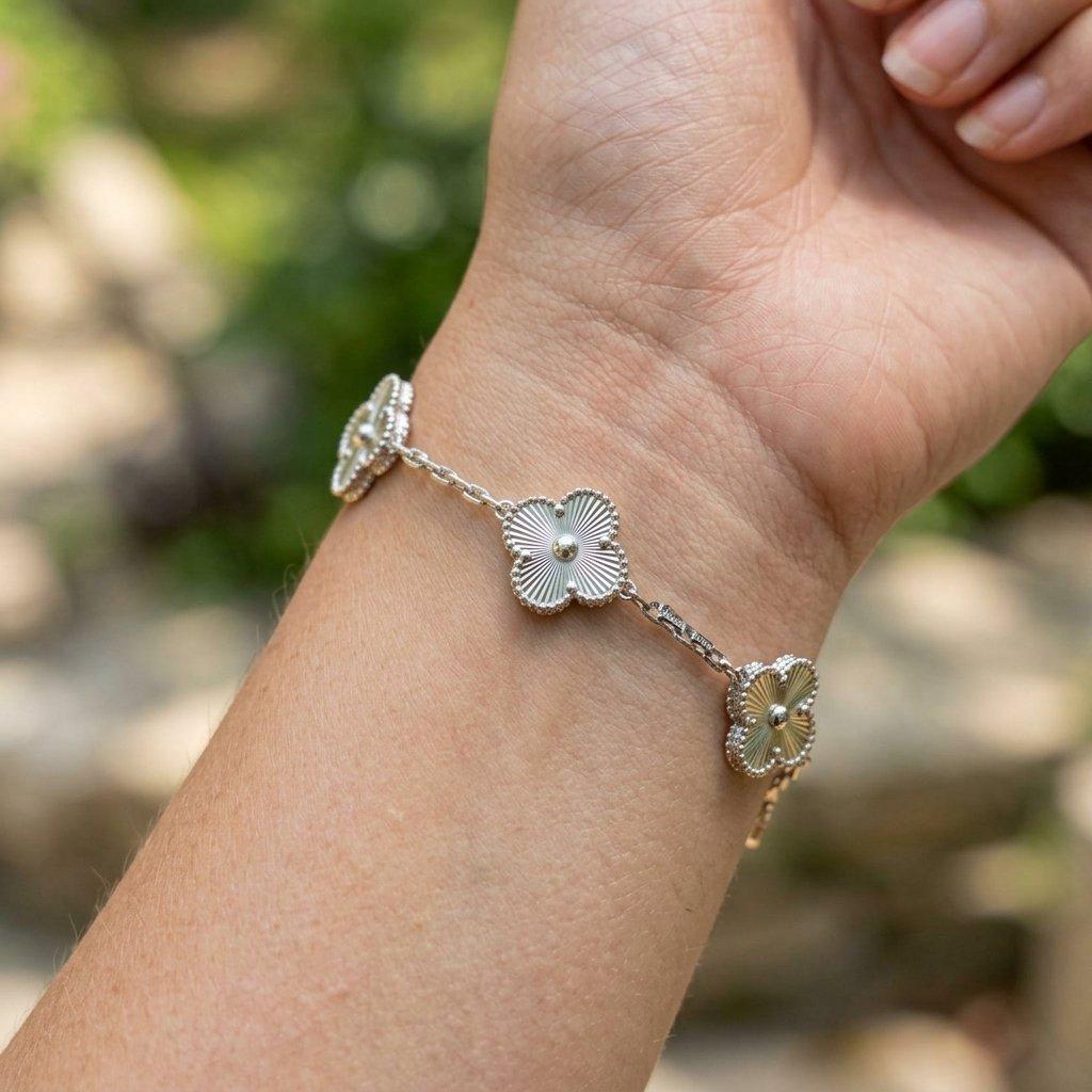 TBCH00727 TNR Flower Stainless Steel Bracelet Adjustable - TBCH