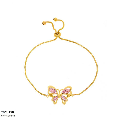 TBCH158 QWN Butterfly/Box Chain Hand Bracelet - CBCH