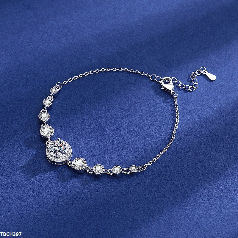 TBCH397 JJF Round Stone Bracelet Adjustable - TBCH